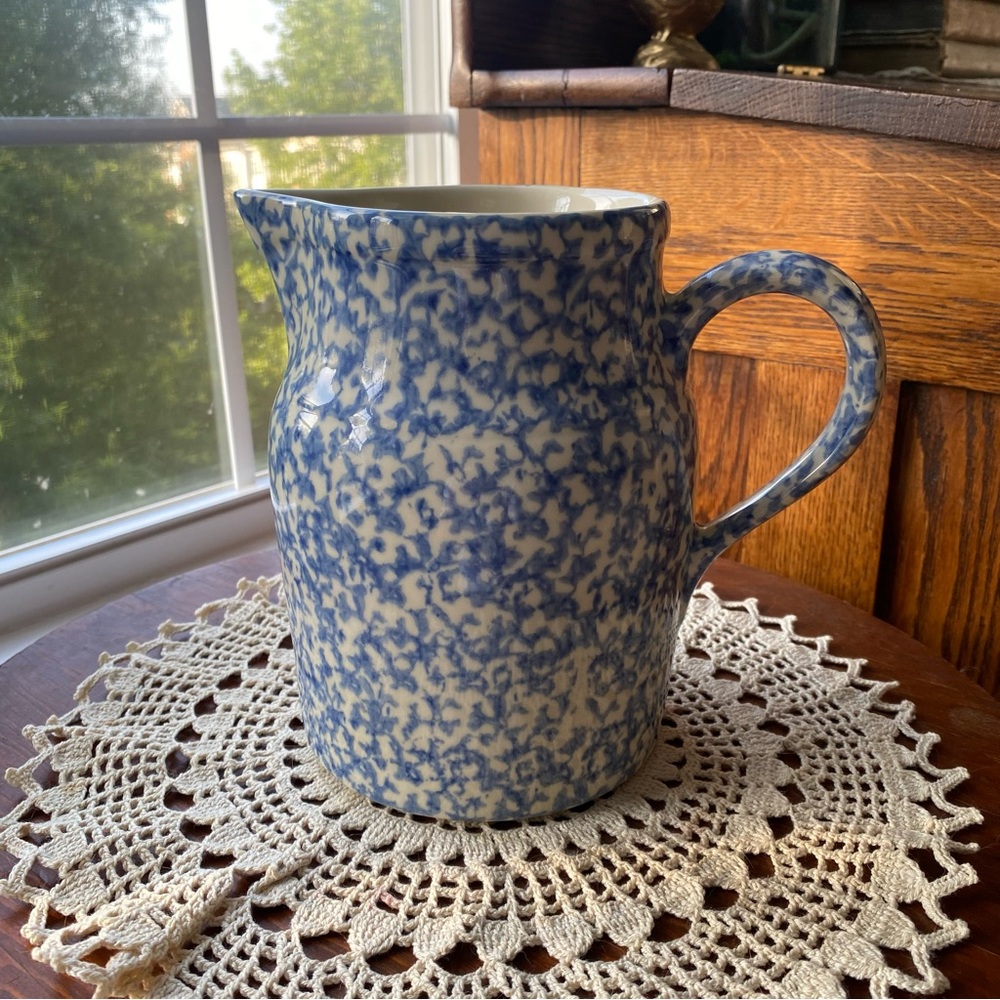The Workshop by Gerald E Henn Large Ceramic Pitcher EUC